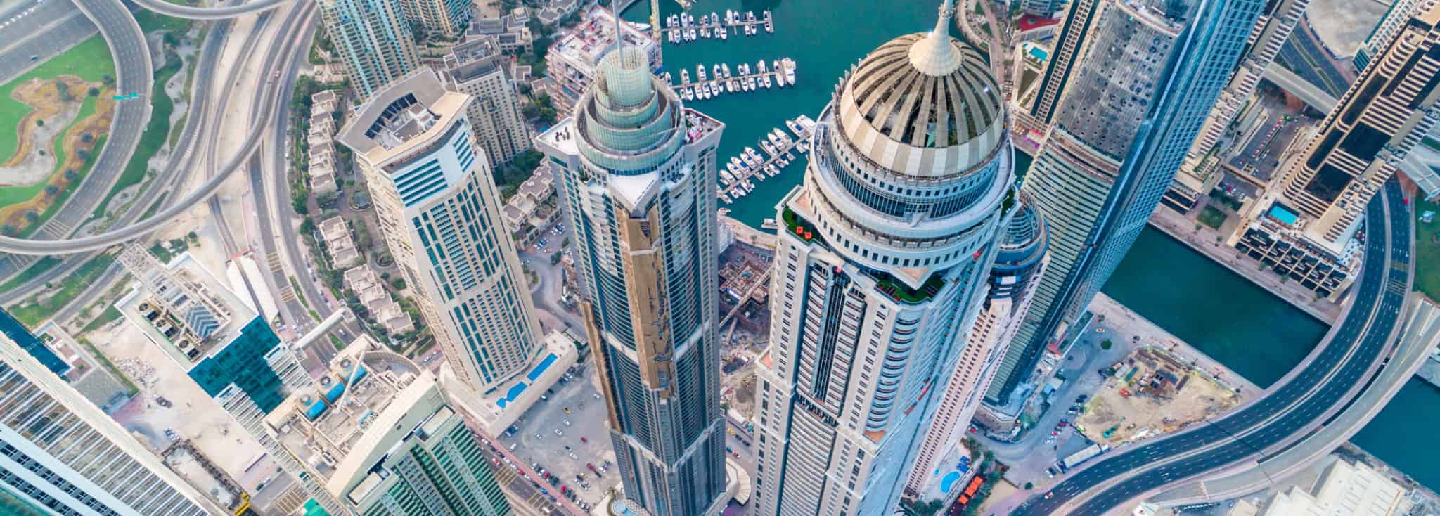 Dubai Marina Urban Skyline